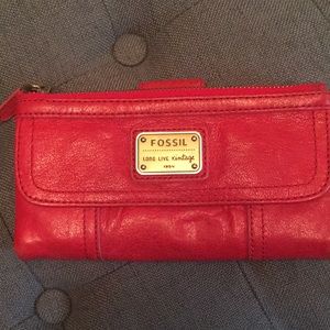 Fossil long live vintage 1954 red wallet